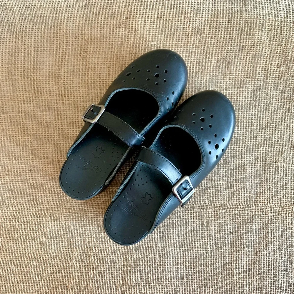 DANSKO Merrie Clogs Black Leather Mary Jane Slip-on Styling EU 37 / US 6.5-7 - Picture 10 of 12
